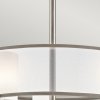 Żyrandol Saldana - 5 źródeł światła Klasyczny pewter abażur z organzy okrągły klosze tuba minimalistyczny uniwersalny KL-SALDANA5 KICHLER